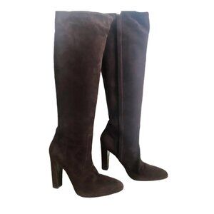 Hermes Story knee high  boots in suede leather 40